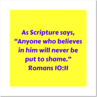 Bible Verse Romans 10:11 Posters and Art